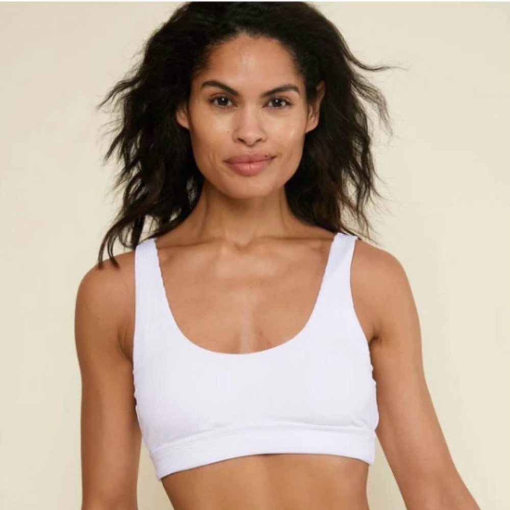 Andie Swim The Ventura Ribbed Top white - Small NWT